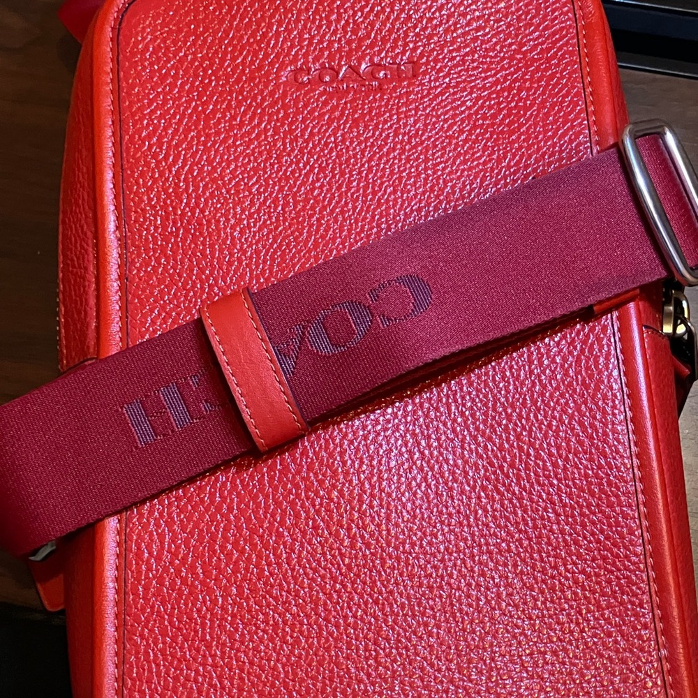 Coach Red Leather Messenger Bag